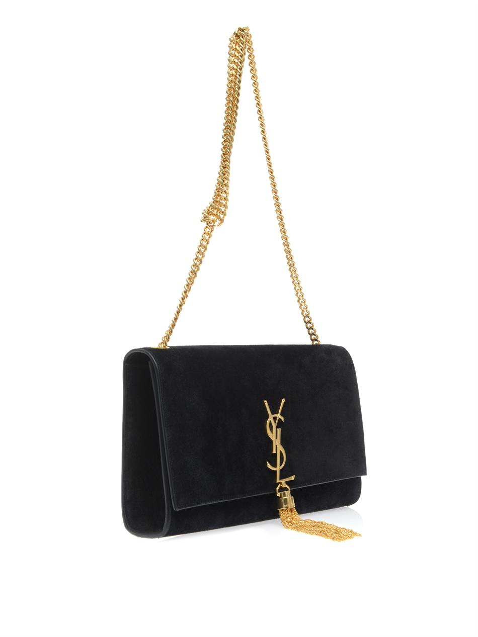 Lyst - Saint Laurent Cassandre Tassel Medium Shoulder Bag ...