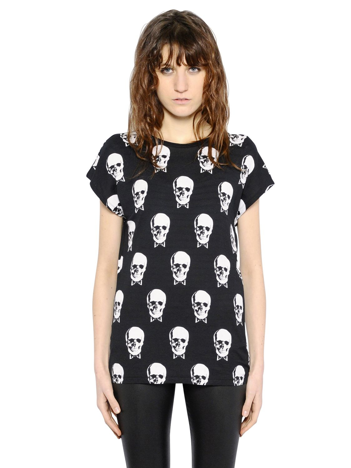 saint laurent skull t shirt