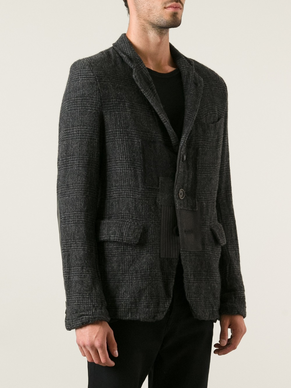 Junya Watanabe Tweed Blazer in Black for Men - Lyst