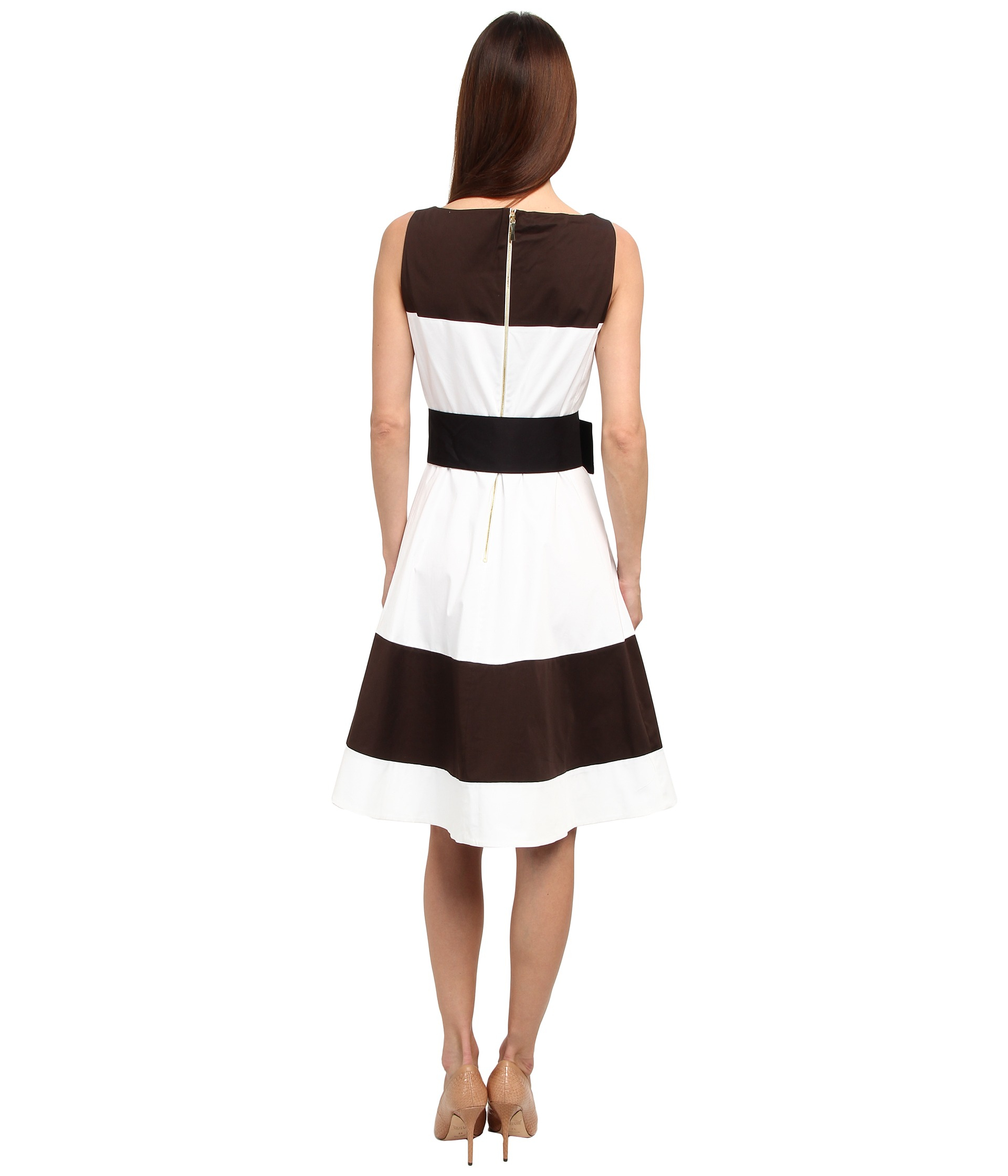 boat neck fit and flare dress