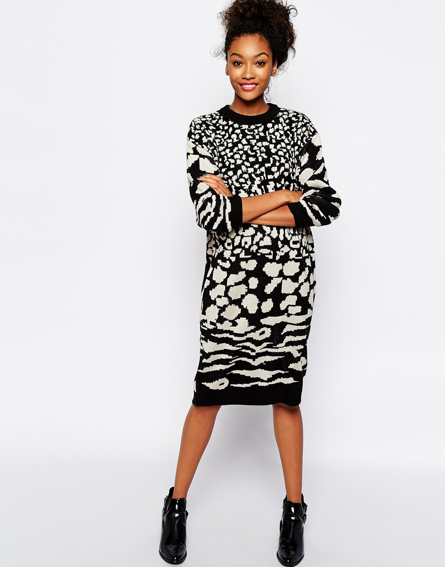 animal print jumper dress