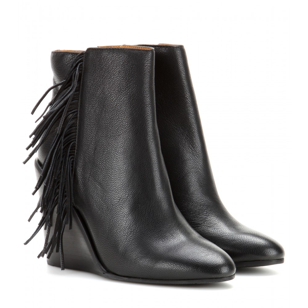 chloe fringe boots