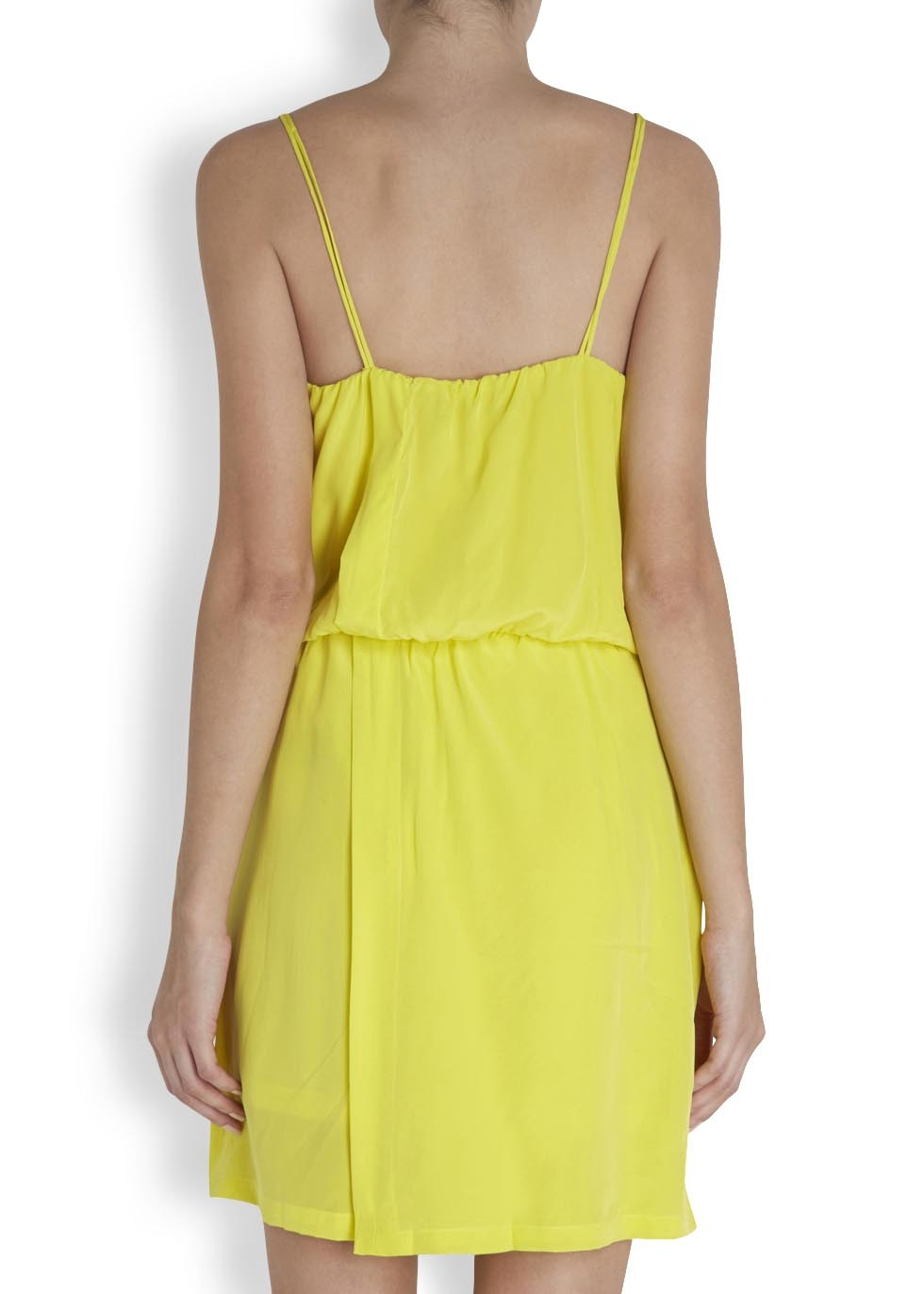 yellow silk gown