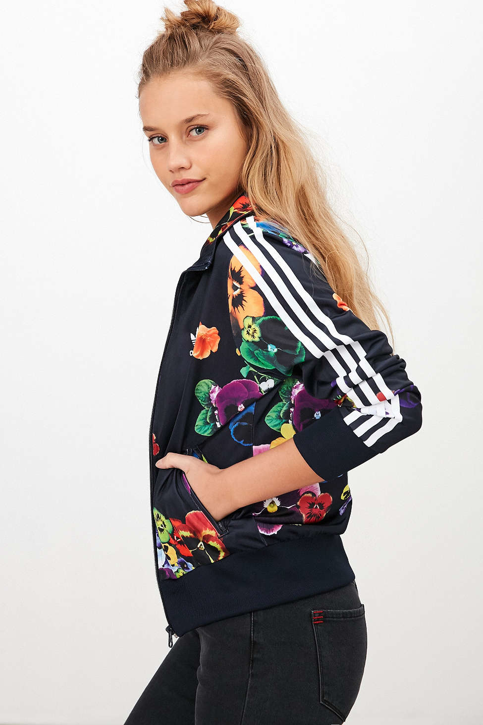 adidas firebird floral jacket