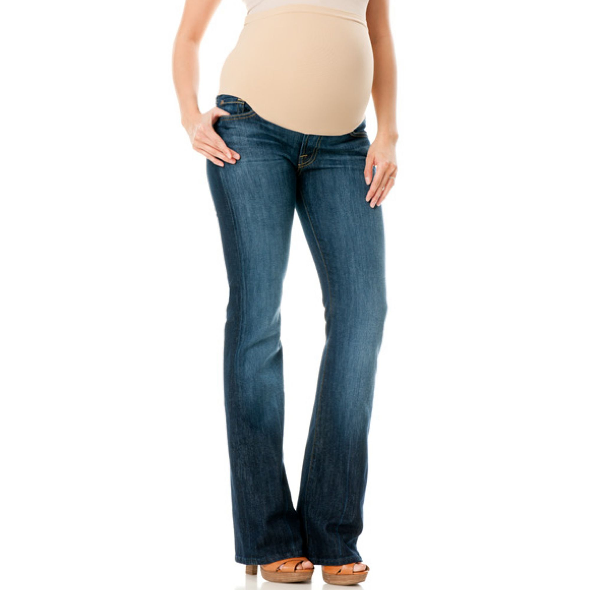 7 For All Mankind A Petite Bootcut Maternity Jeans New York Dark Wash in  Blue - Lyst