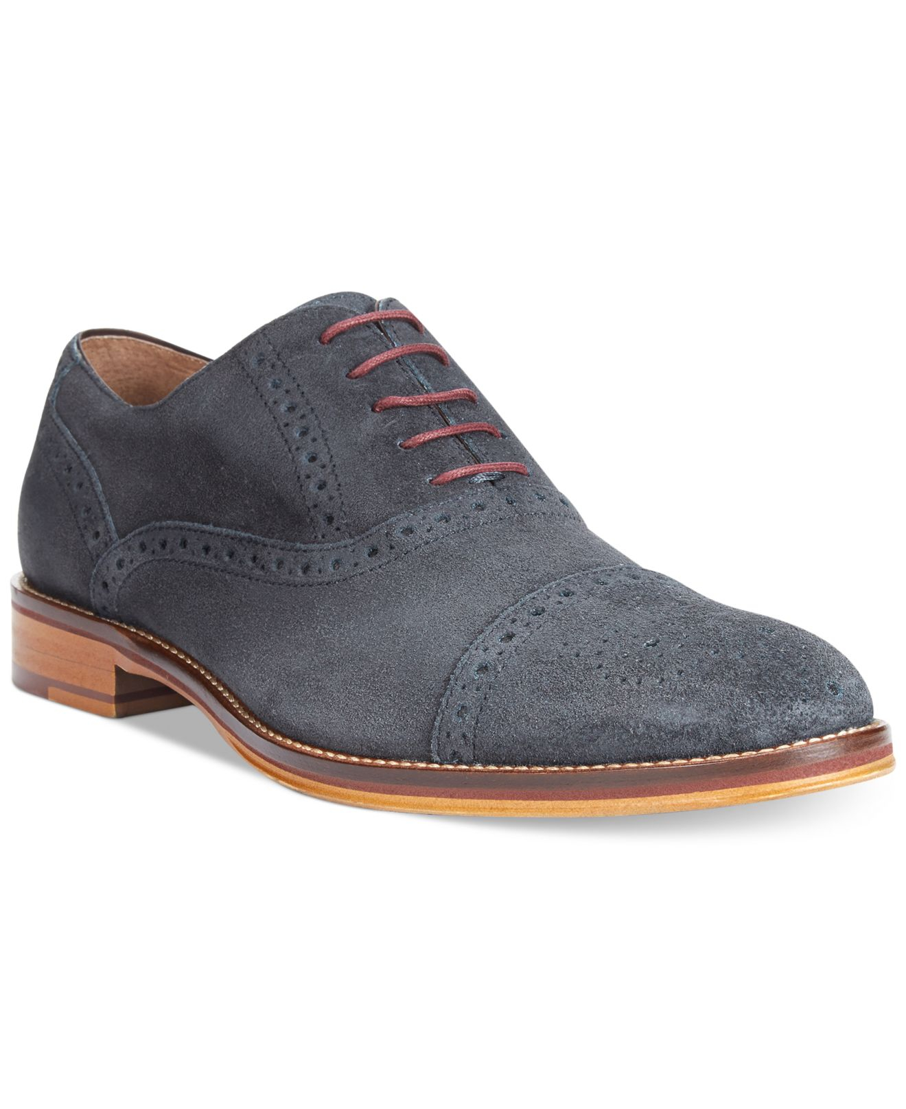 johnston murphy blue suede shoes