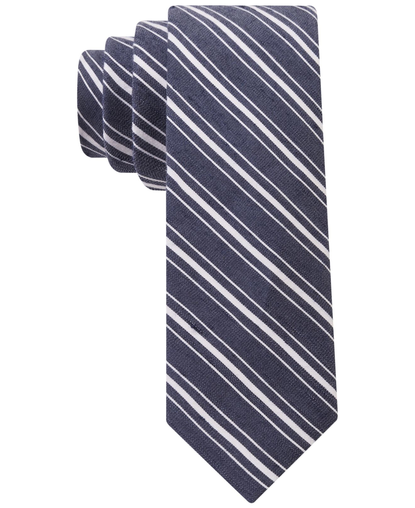Calvin klein Modern Nautical Stripe Skinny Tie in Blue for Men | Lyst