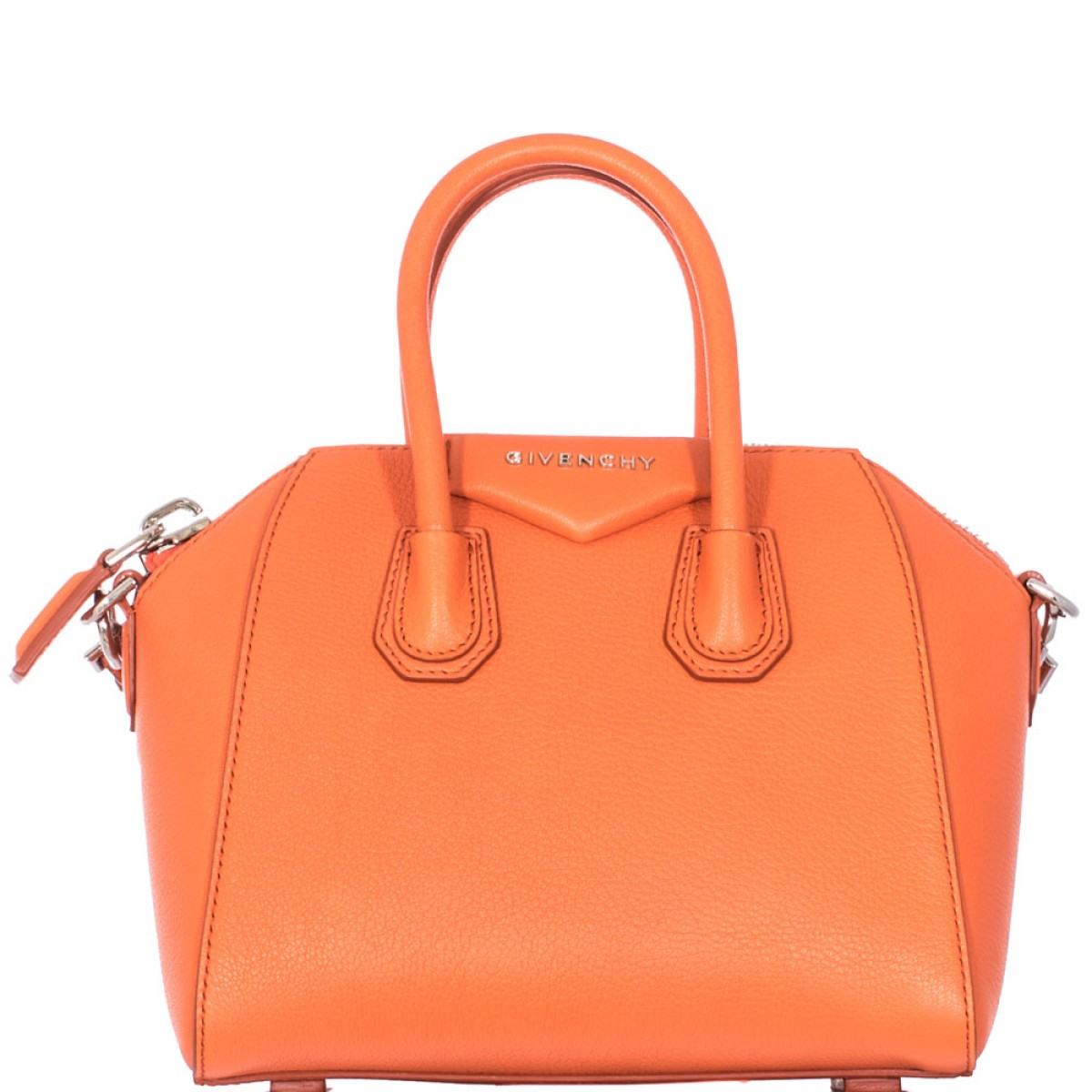 Givenchy Antigona Mini Shoulder Bag in Orange | Lyst