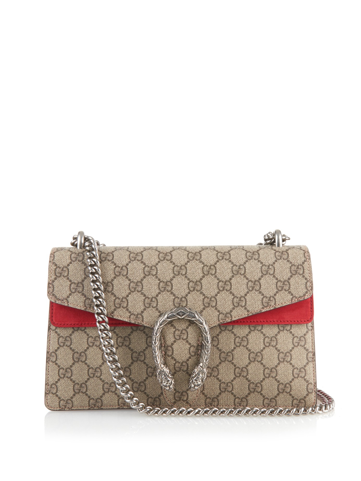 Gucci Dionysus GG Supreme Canvas Shoulder Bag in Red - Lyst