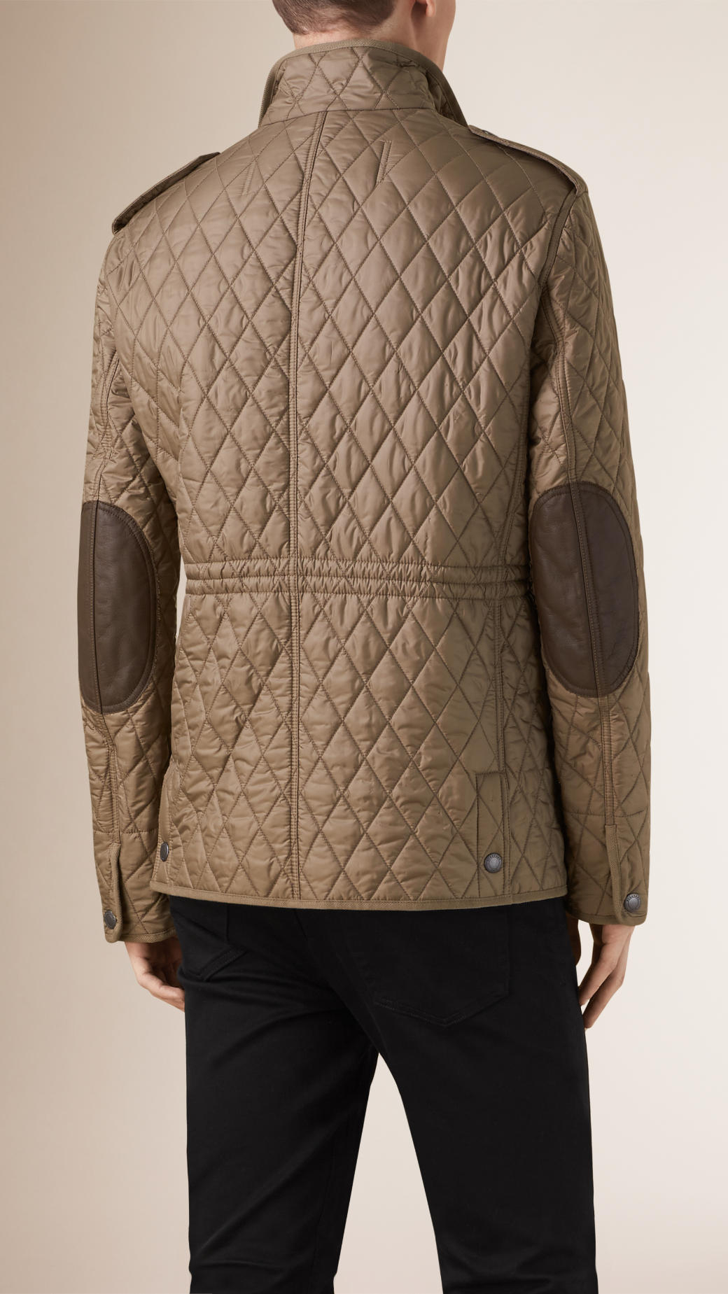 Burberry Diamond Quilted Field Jacket in Natural for Men | Lyst