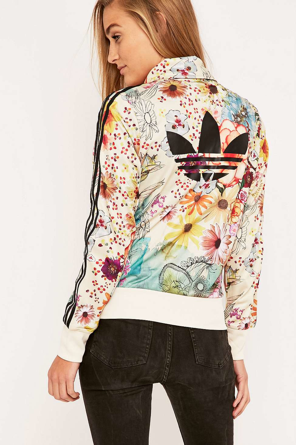 adidas track top floral