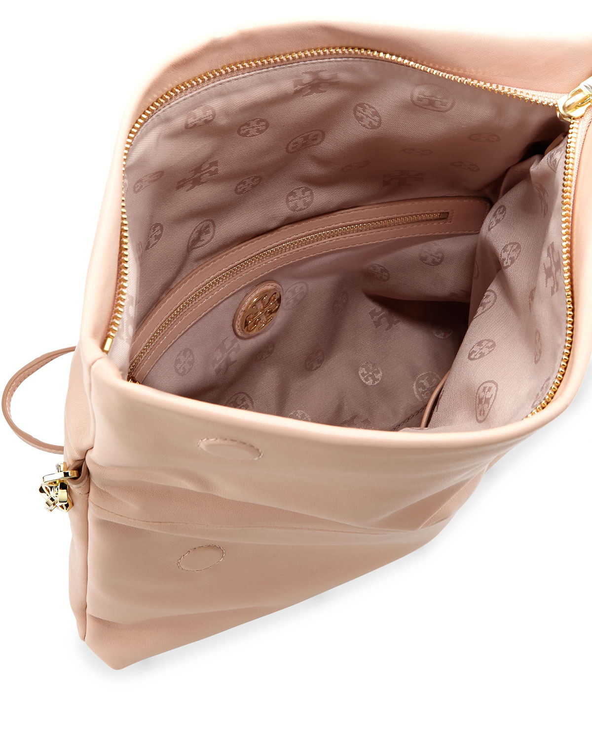 Crossbody clutch purse Versatile crossbody bag with grey sueded perf and softly distressed metallic vegan leather converts from full length to crossbody to fold over crossbody to a fold over clutch.