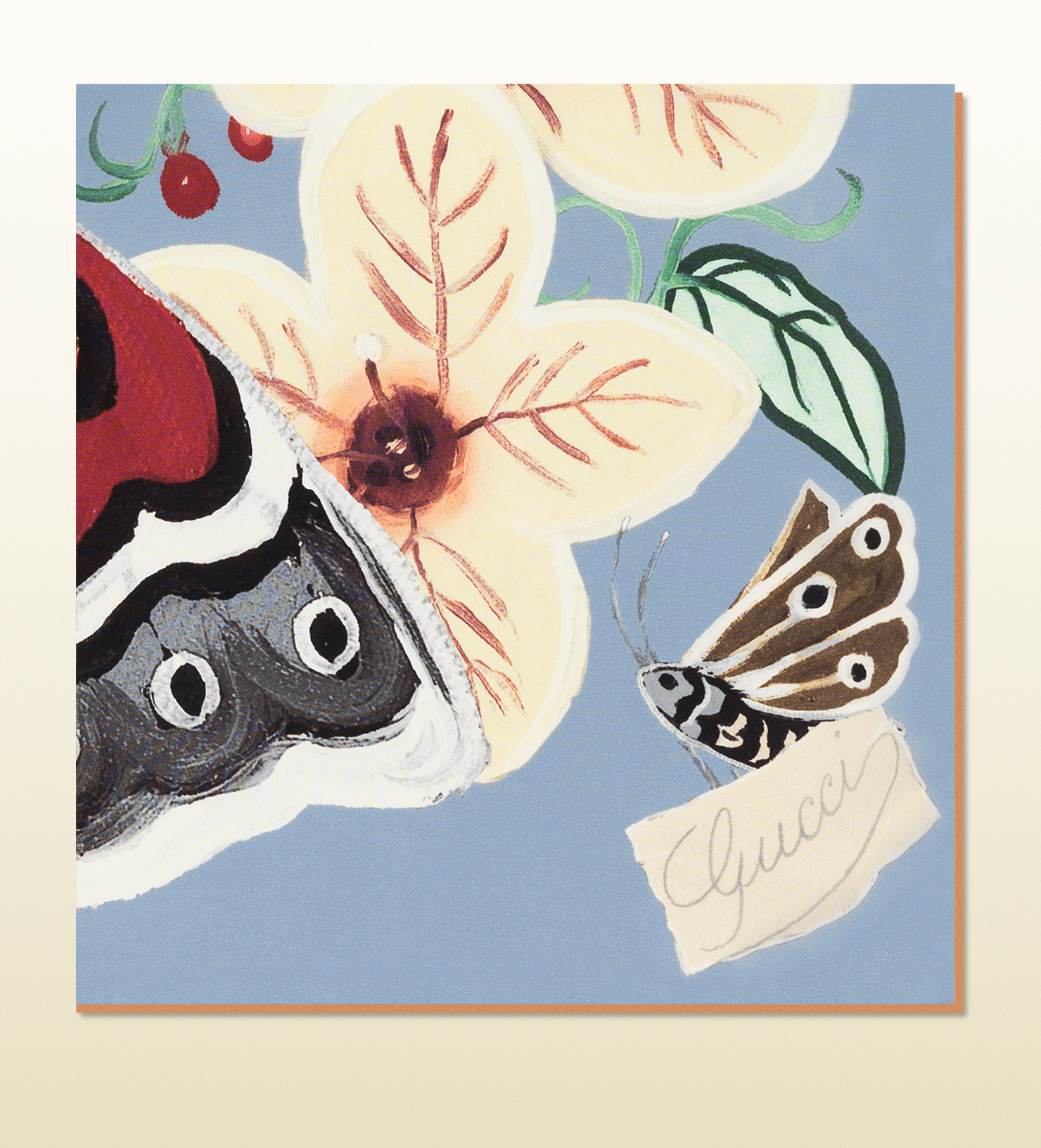 gucci butterfly scarf