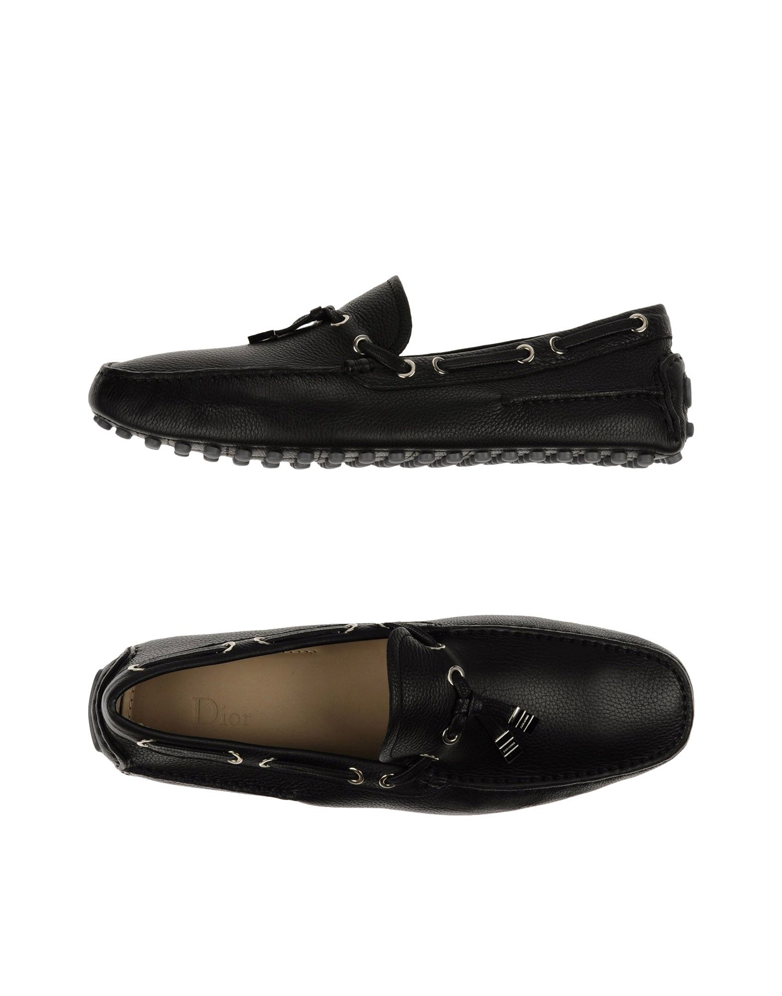 Dior Homme Leather Moccasins in Black 