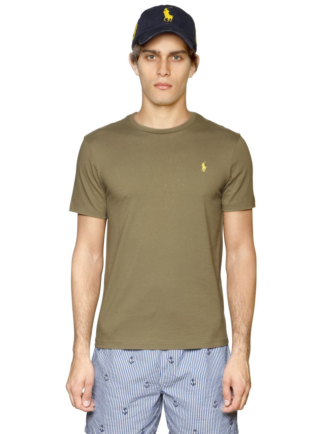 ralph lauren khaki t shirt