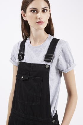black petite dungarees