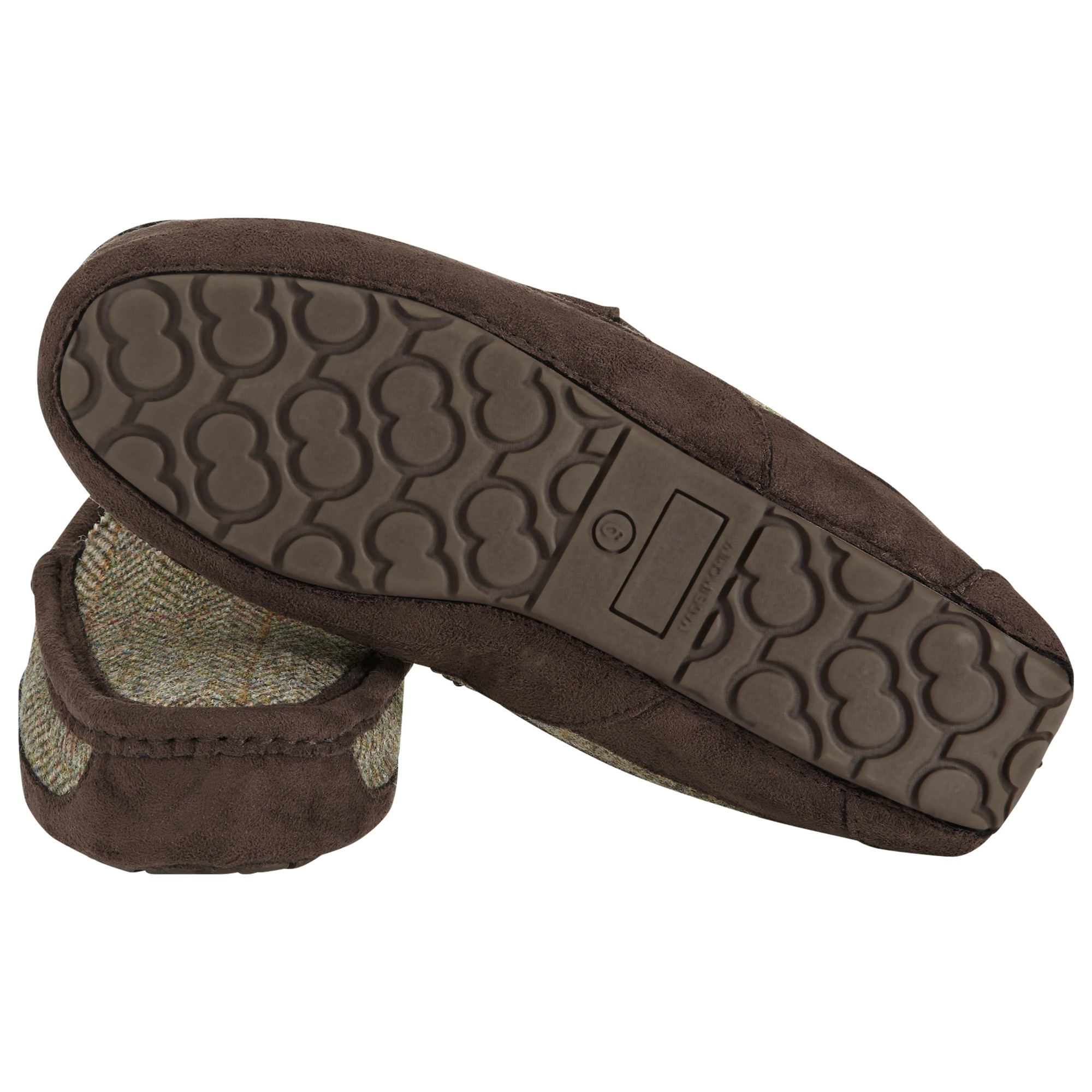 harris tweed moccasin slippers