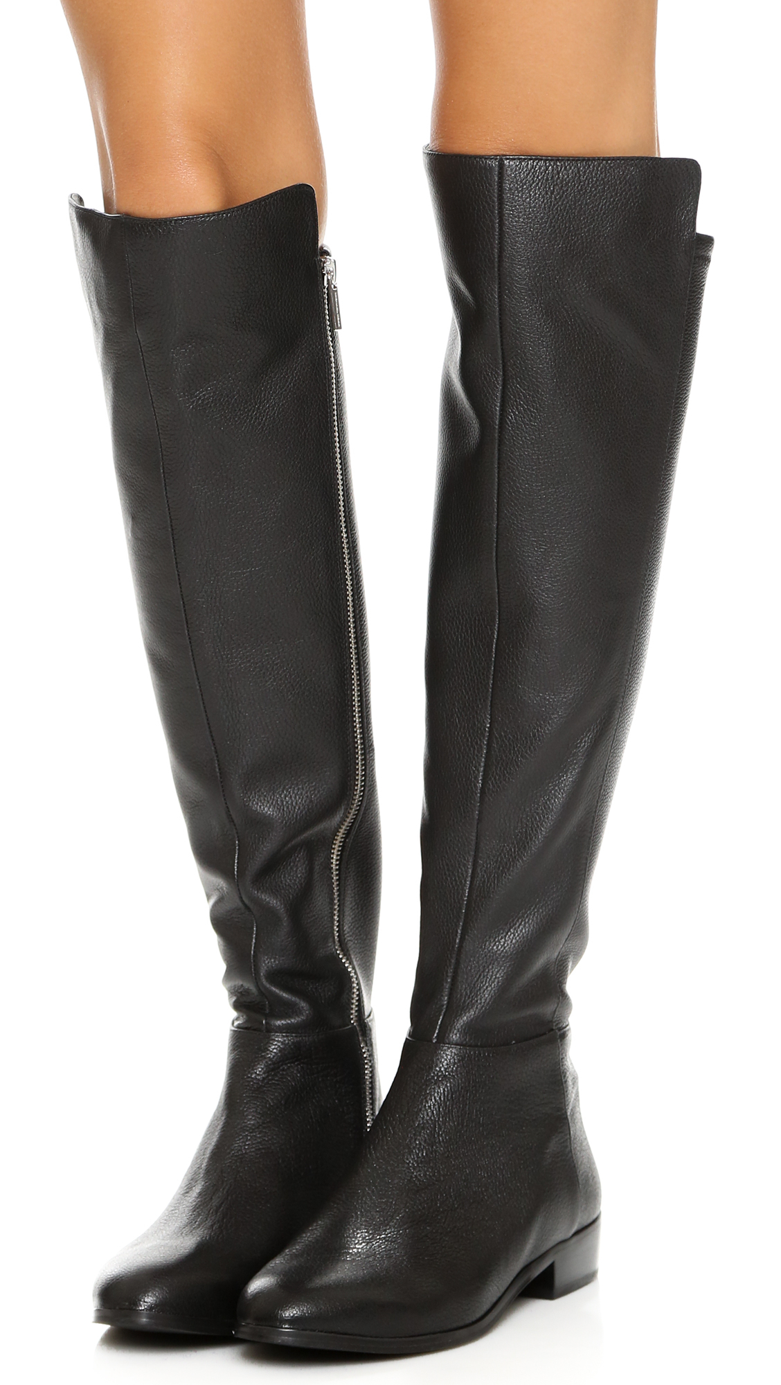 michael michael kors women's bromley leather & stretch tall boots