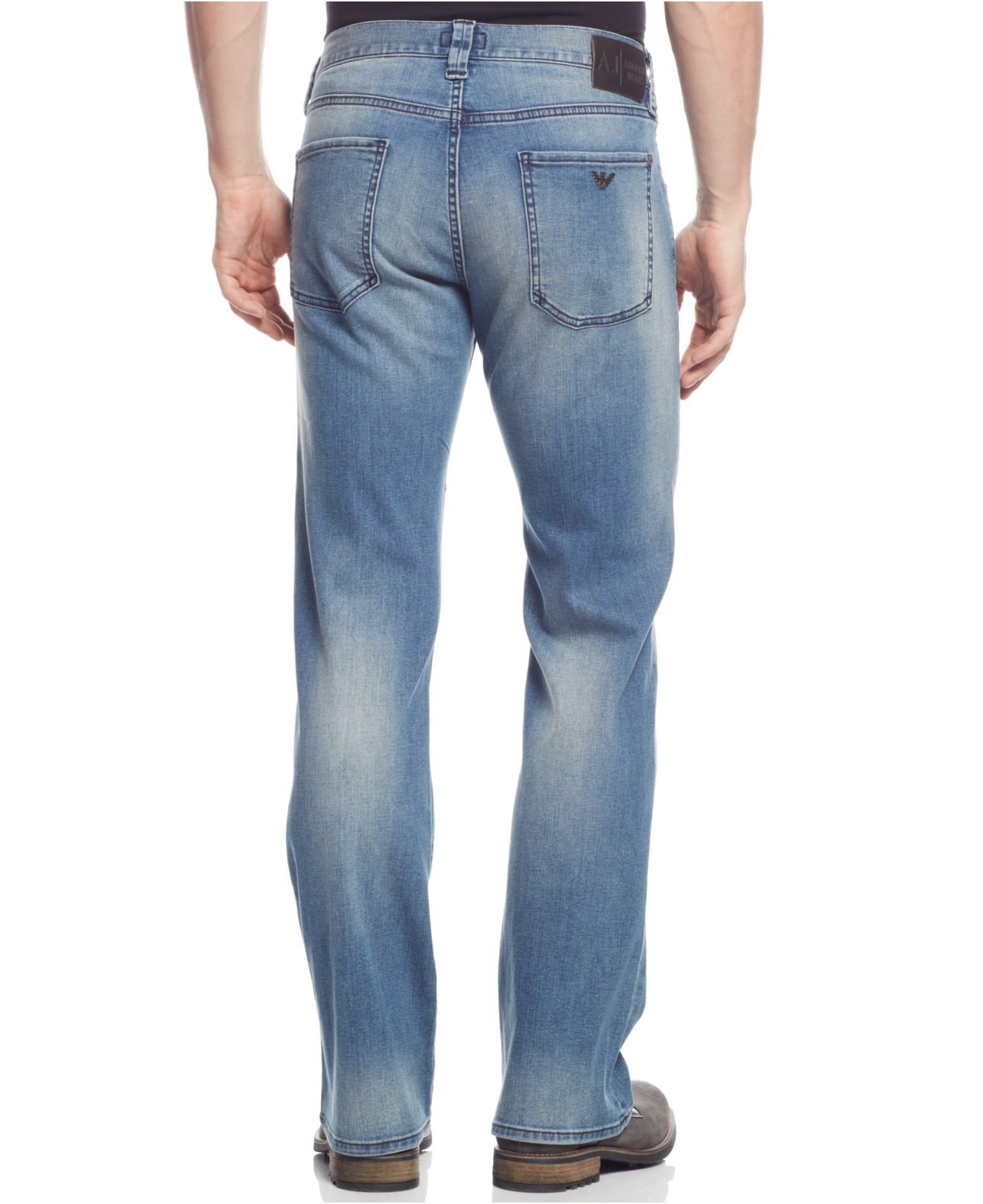 Armani Jeans J05 Bootcut Jeans in Blue for Men | Lyst