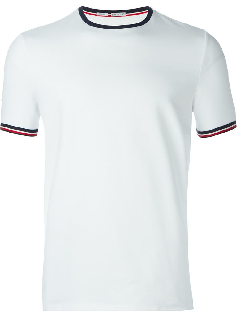 Moncler Striped Stretch-Cotton T-Shirt 