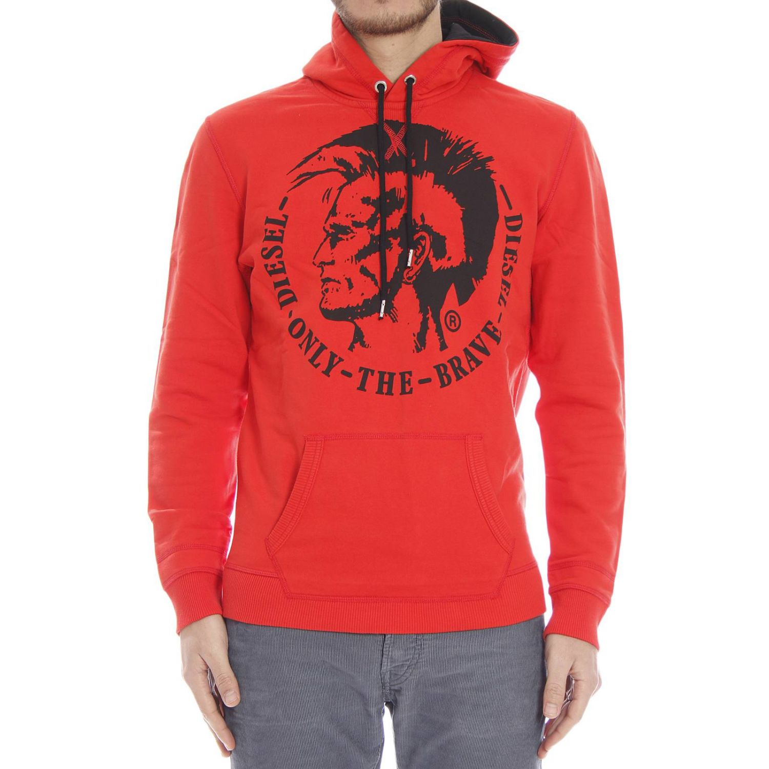 diesel red sweatshirt