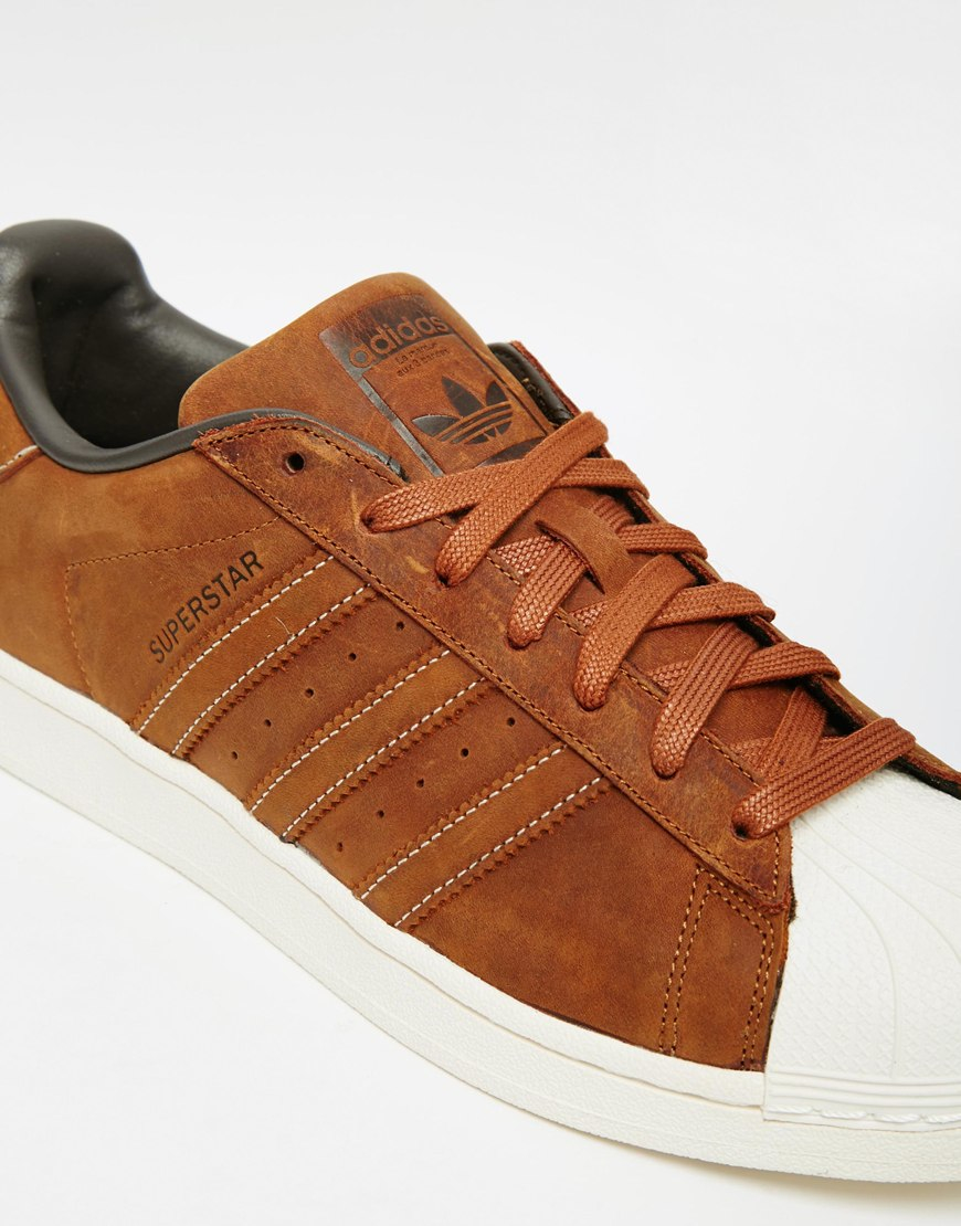 Institute evening maternal adidas Originals Superstar Waxed Leather Trainers S79471 in Brown for Men |  Lyst