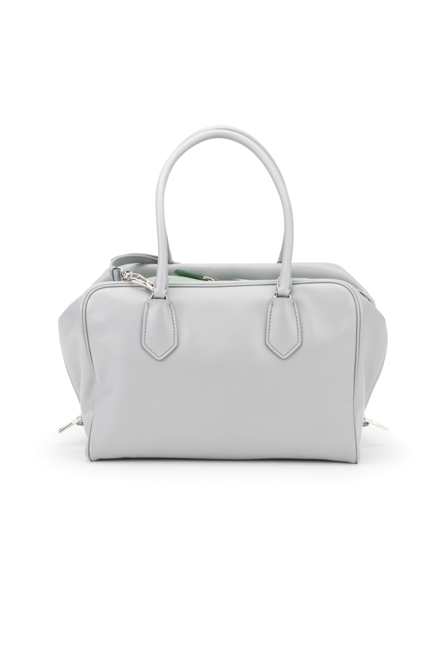 Prada Soft Calf Bag in Silver (GRANITO+AC) | Lyst