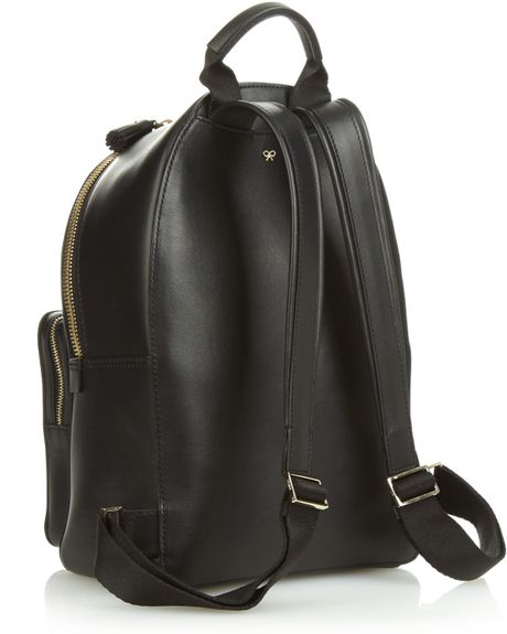 Anya Hindmarch Eyes Mini Leather Backpack in Black (BLACK WHITE) | Lyst