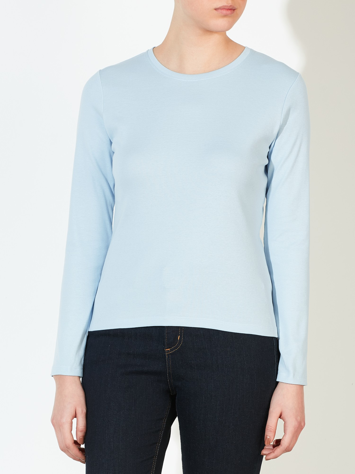 John Lewis Cotton Crew Neck Long Sleeve Tshirt Lyst