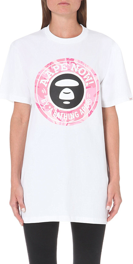Aape Logo-Print Cotton-Jersey T-Shirt - For Women in White | Lyst