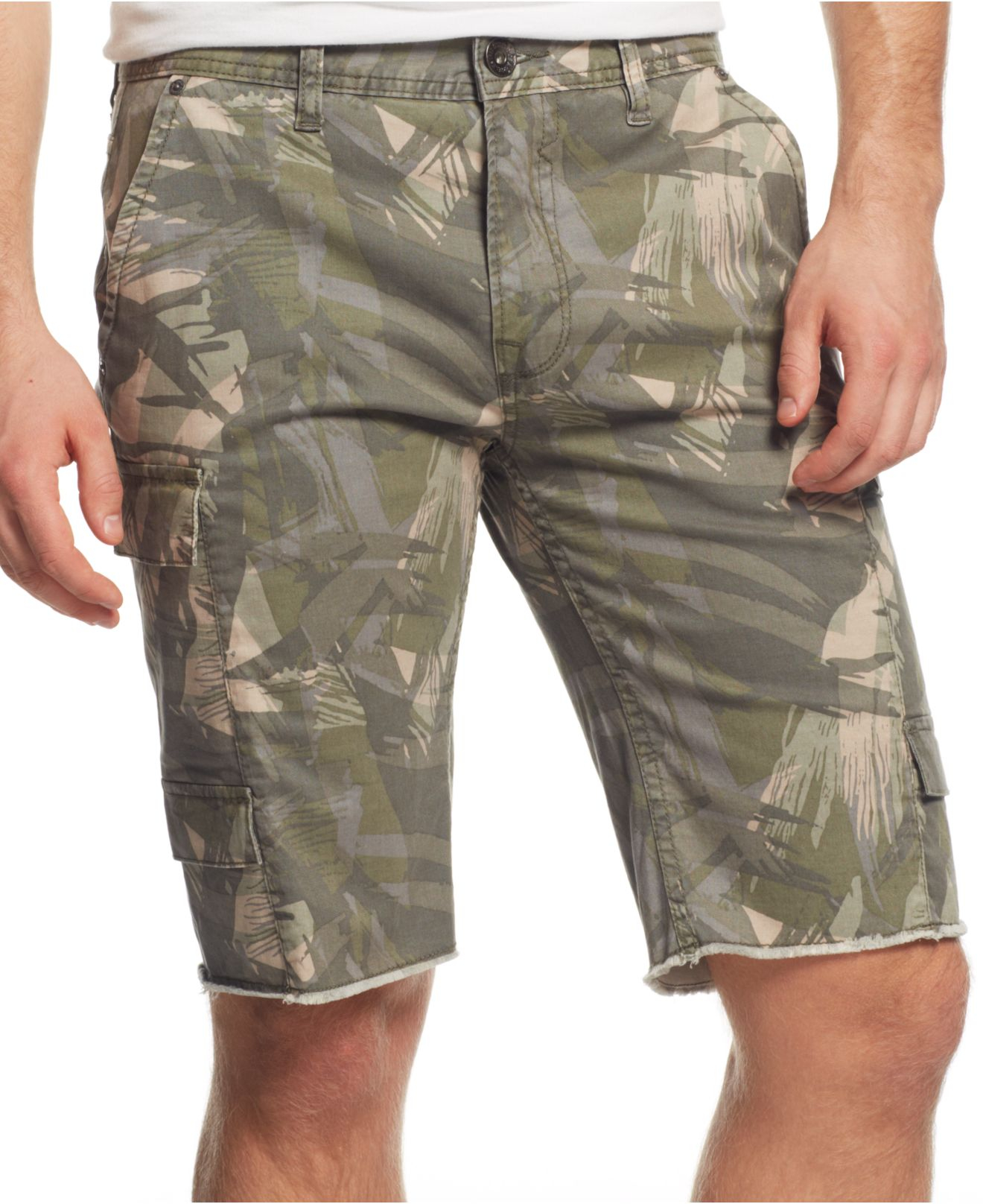 Lyst Guess Sunset Heights Cargo Shorts in Green for Men