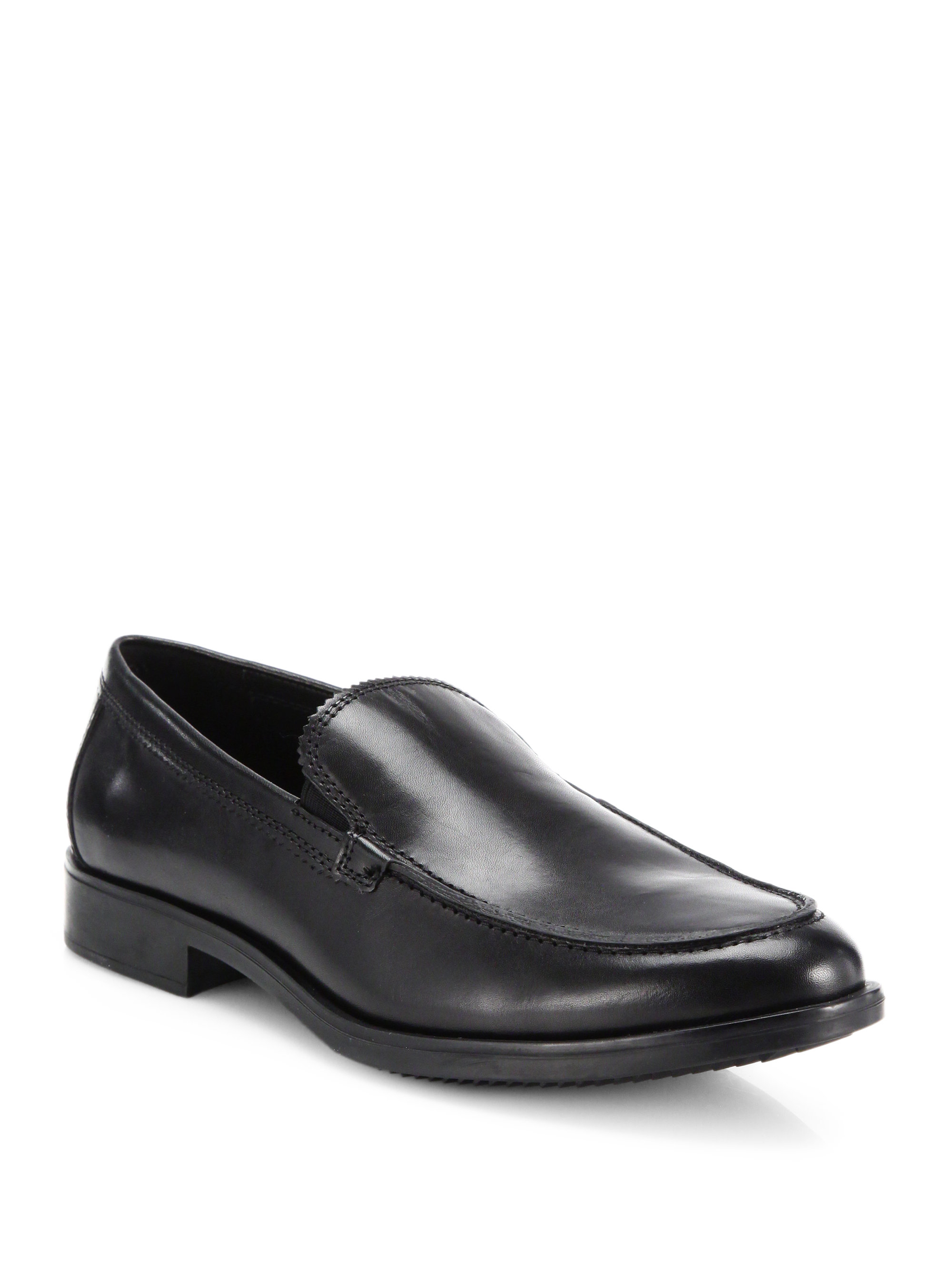 COACH Claremont Leather Venetian Loafers in Black for Men - Lyst