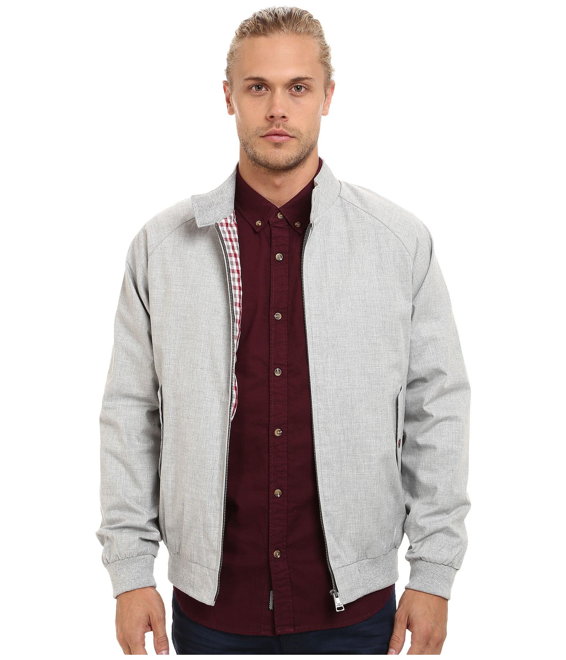 Download Ben Sherman Melange Harrington Jacket Mf11979a in Grey ...