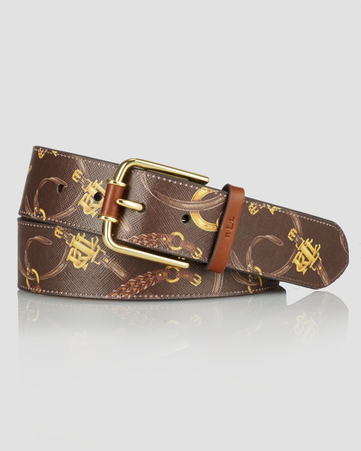 Ralph lauren Lauren Belt 1 34 with Leather Wrapped Buckle in Brown Lyst