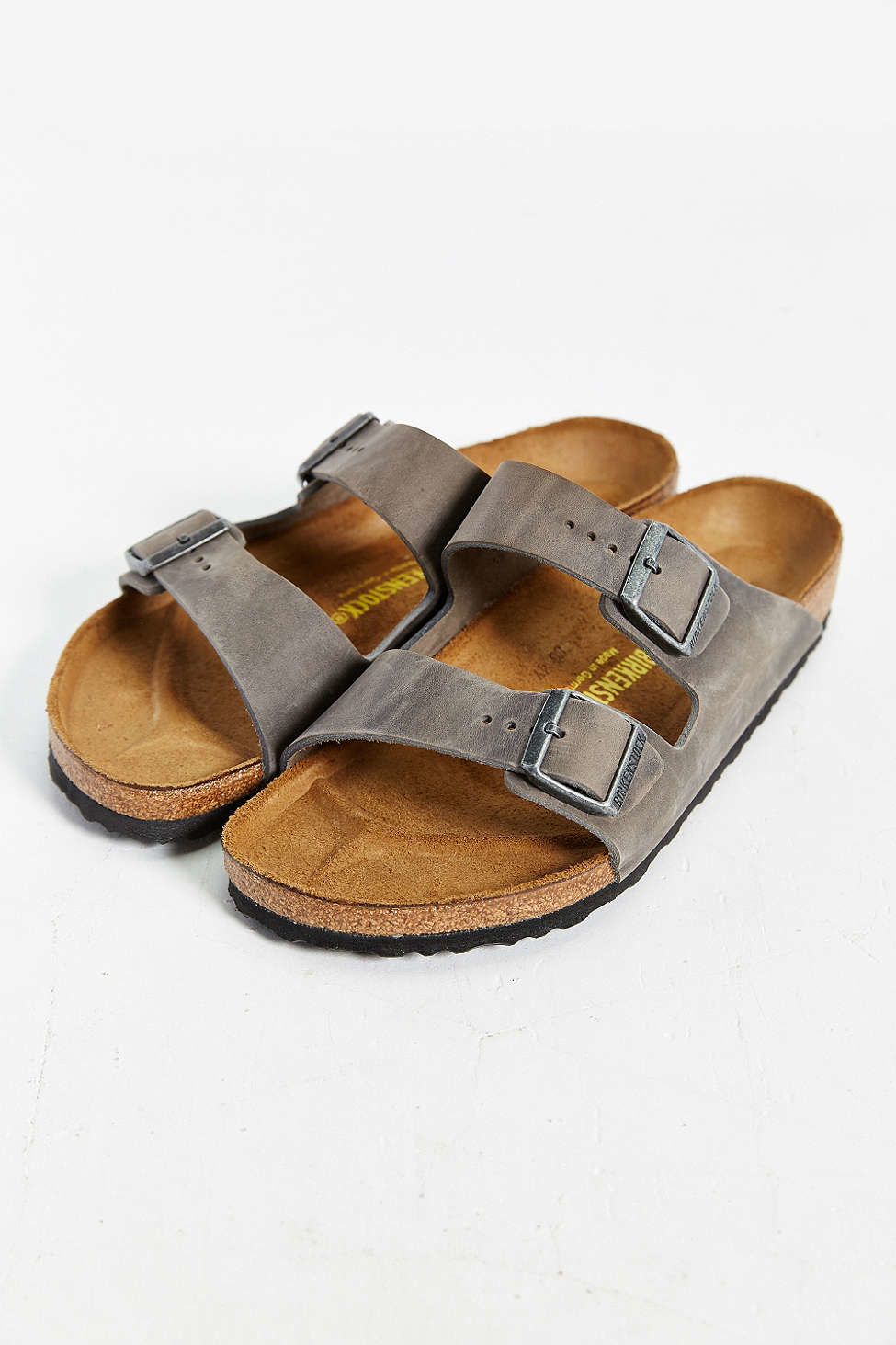Birkenstock Arizona Leather Core Men's Sandal in Grey (Gray) for Men - Lyst