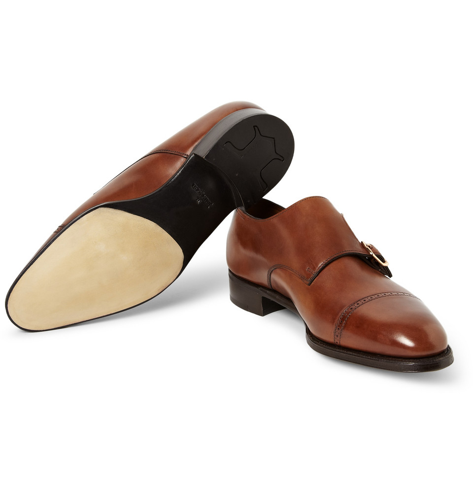 Lyst - John Lobb Phillip Ii Leather Monk-Strap Shoes in Brown for Men