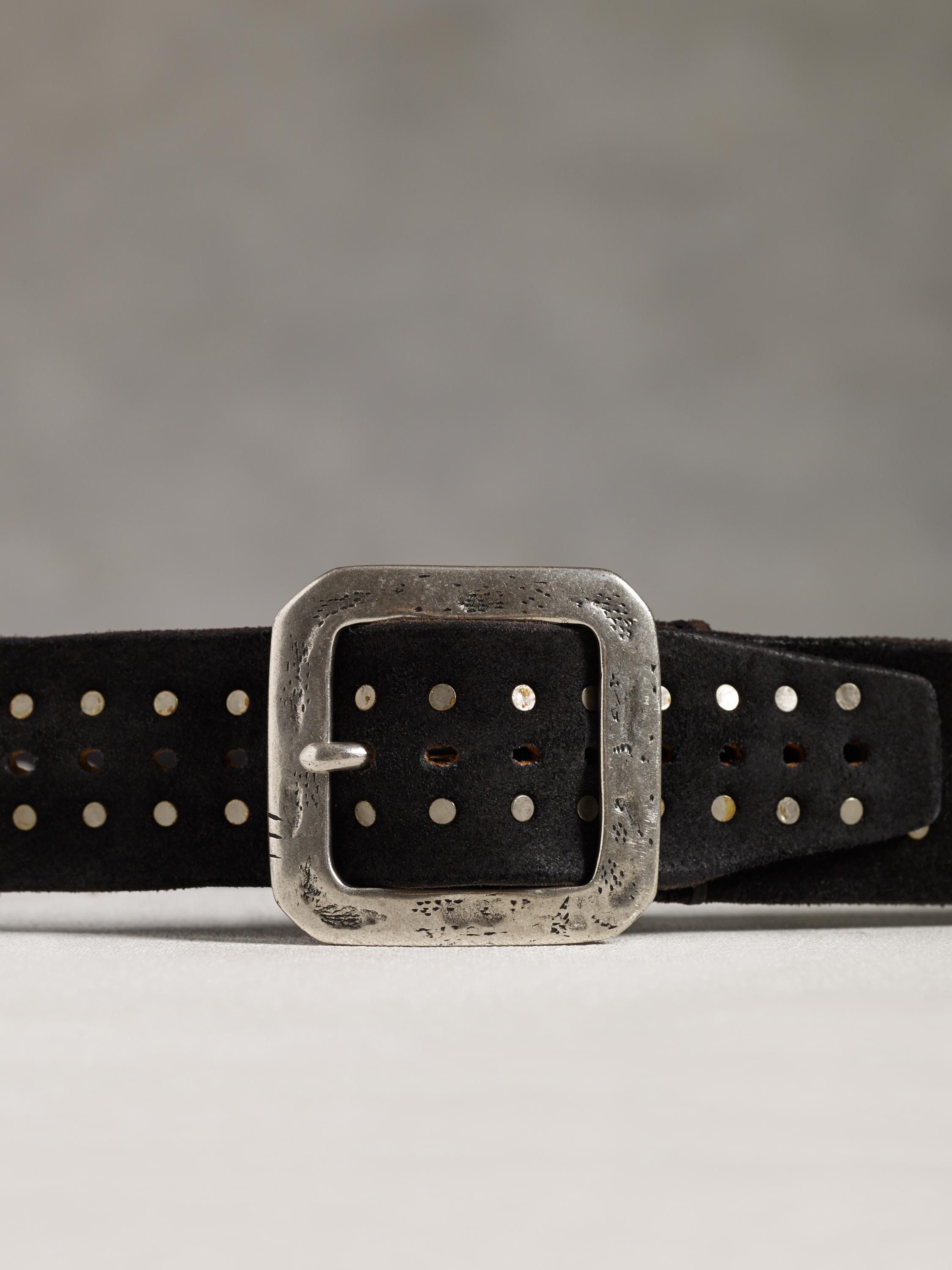 John Varvatos Studded Leather Belt in Black for Men | Lyst