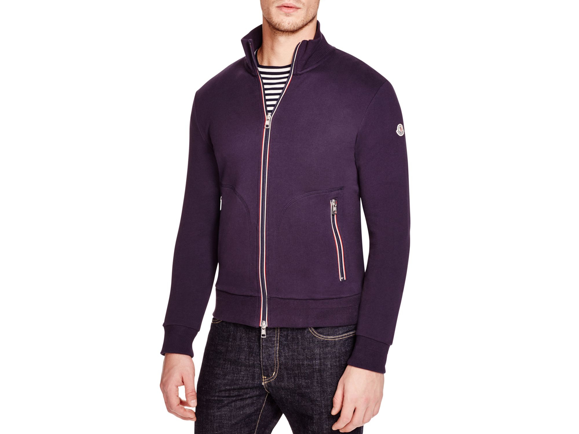 moncler zip sweatshirt