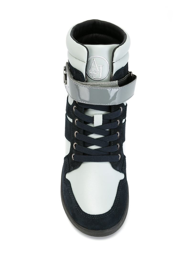 armani jeans wedge sneakers