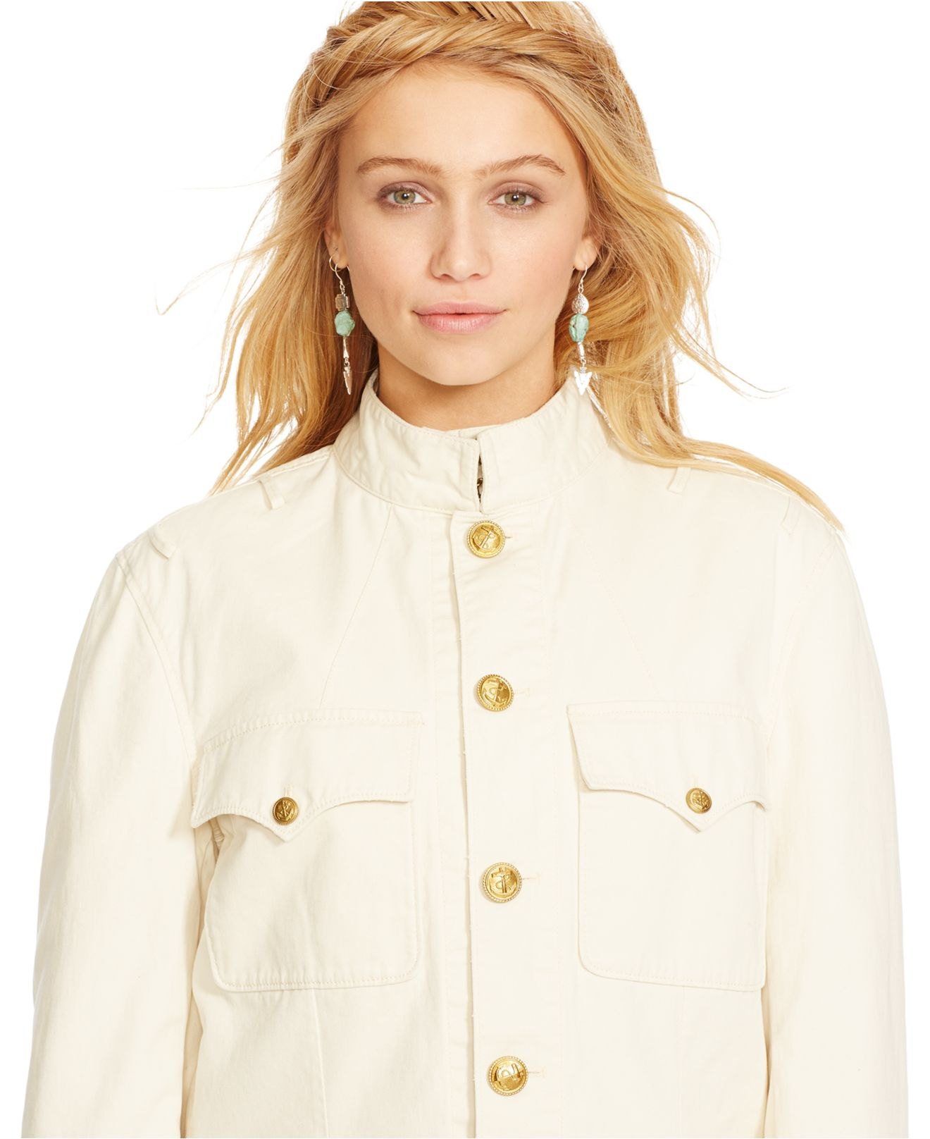 Denim Supply Ralph Lauren Military Jacket In Natural Lyst