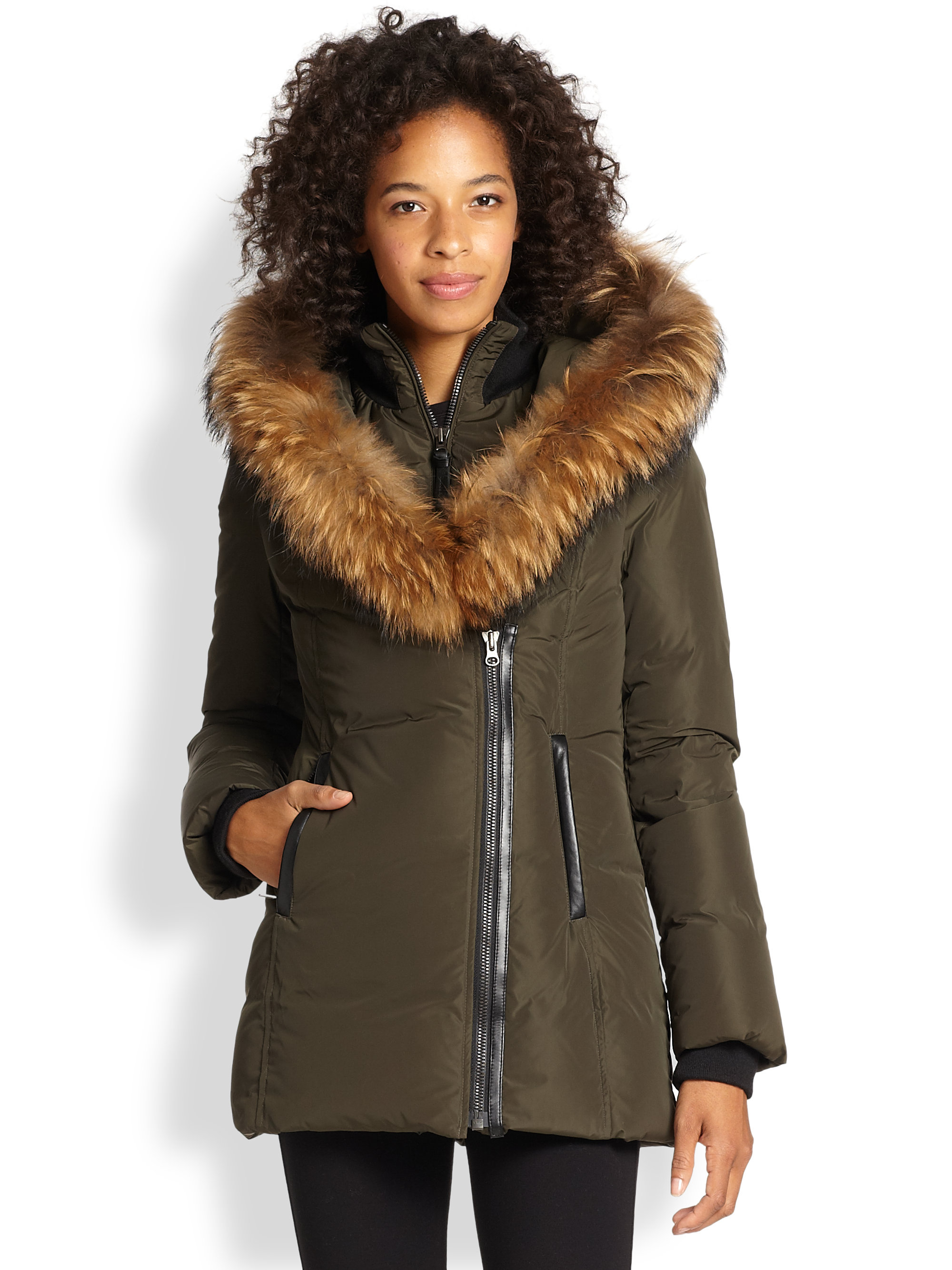 Mackage Kay Fur-Trimmed Down Parka in Army (Green) | Lyst