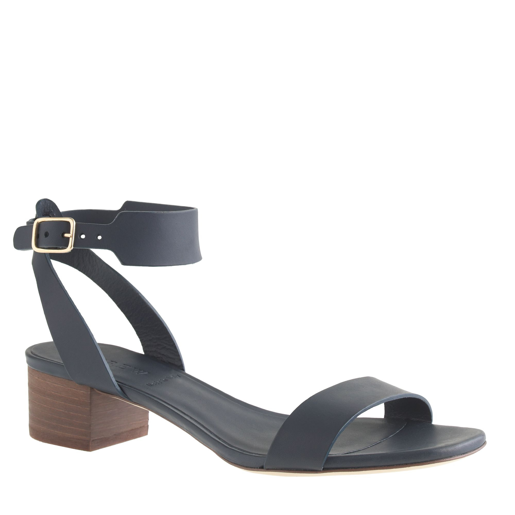 J.Crew Evie Midheel Sandals in Blue - Lyst
