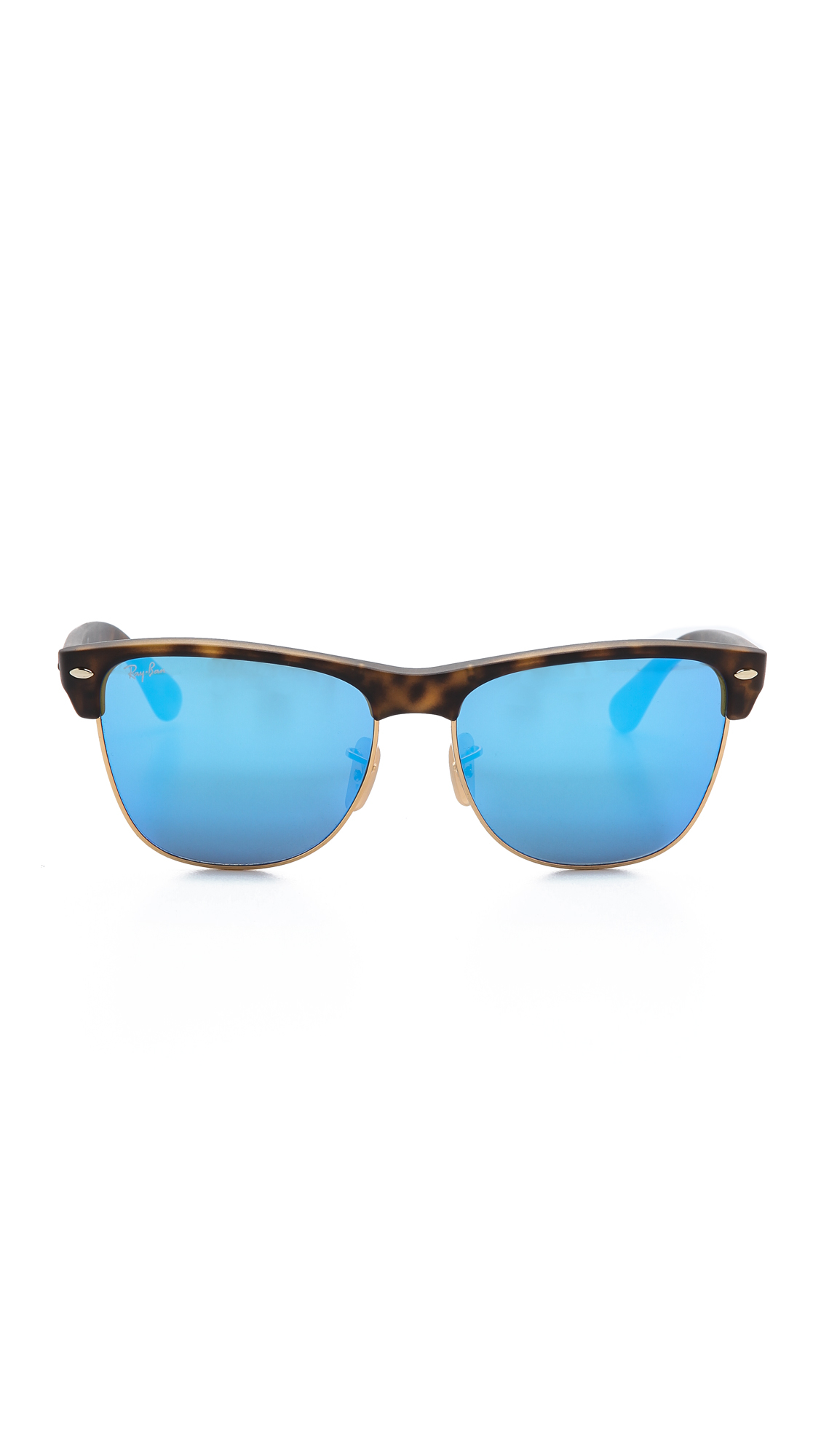 tandpine relæ jubilæum Ray-Ban Mirrored Highstreet Sunglasses Matte Havanabrown Mirror Pink in  Blue | Lyst