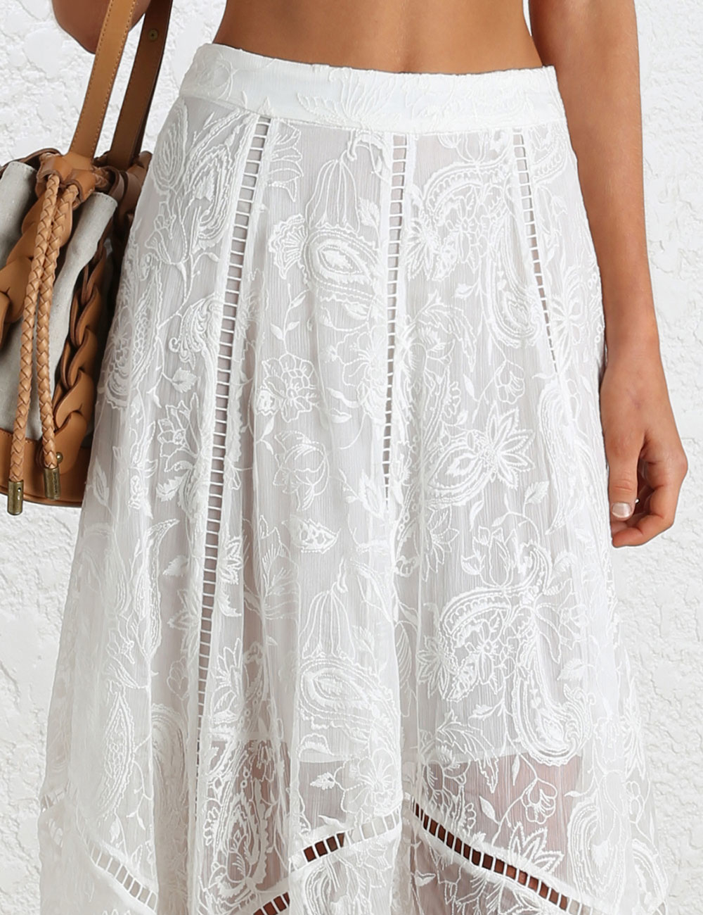 ワンピース ZIMMERMANN Women Mid Skirts 2445DR251 LILAC WHITE Crush Twist Front Midi Dress Lilac Floral Online | Zimmermann