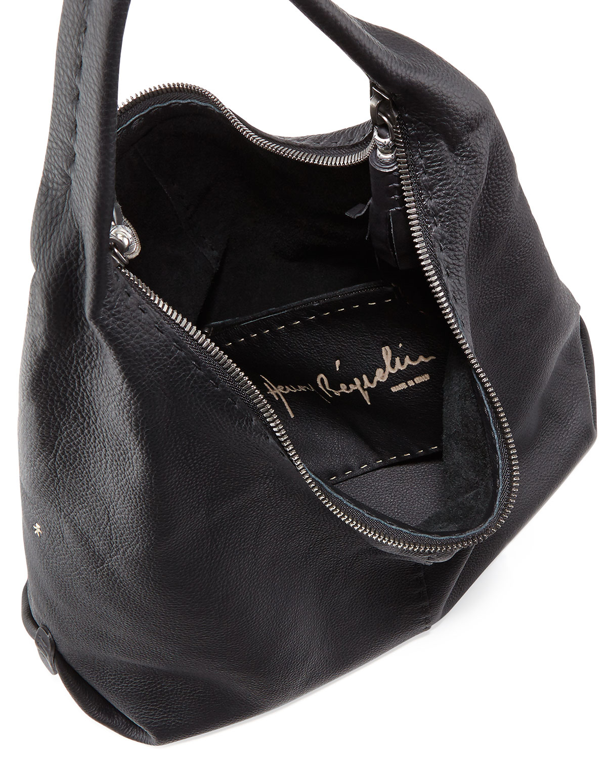 Lyst - Henry Beguelin Canotta Leather Hobo Bag in Black