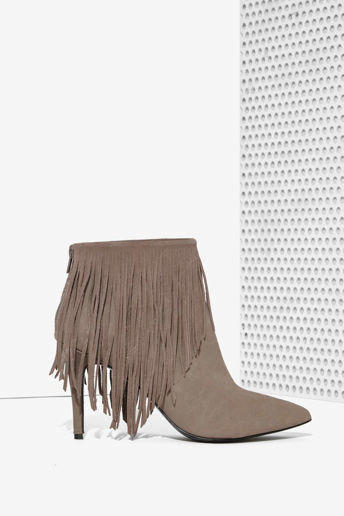 lust for shoes lust for celeste fringe bootie in gray lyst lust for shoes lust for celeste fringe bootie in gray lyst