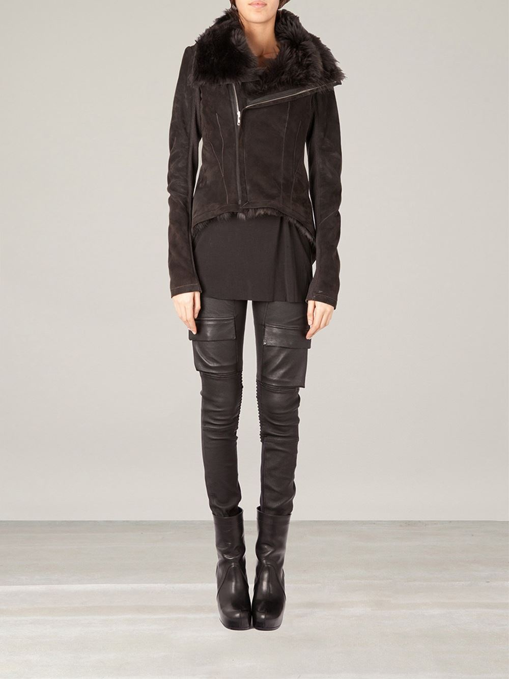 rick owens shearling jacket