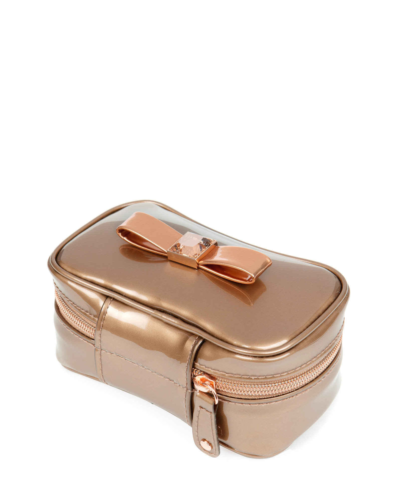 Ted baker Metallic Bow Jewelry Case in Pink (Rose Gold) Lyst