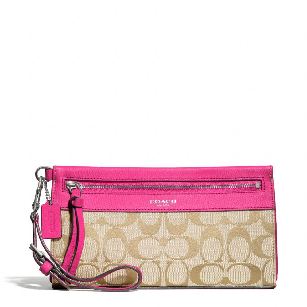 Lyst - Coach Legacy Large Wristlet in Signature Fabric in Natural