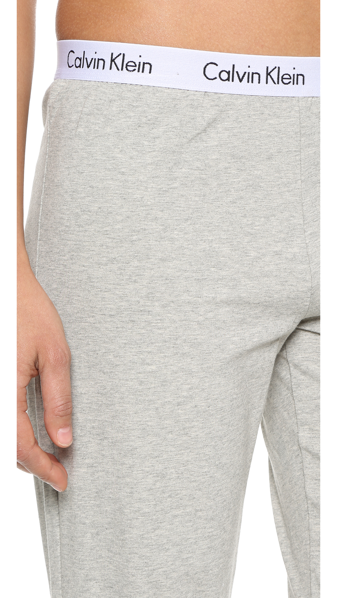 Calvin Klein Cotton Logo Lounge Pants in Grey Heather (Gray) - Lyst
